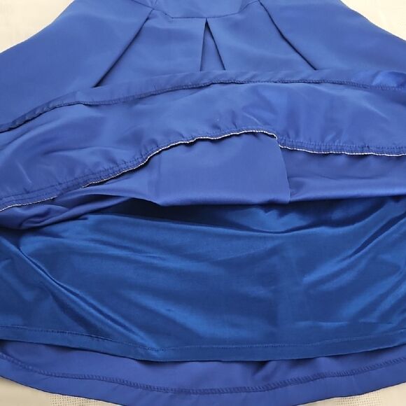 Royal Blue Fit and Flare Midi Dress for Wedding Guest - Picture 10 of 16